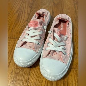 Womens Converse All Star Pink Floral Shoes- Size 8